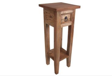 Preview: Beistelltisch aus Mahagoni Holz 25x25x66cm - 4 Farben -